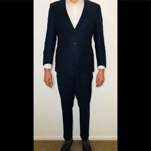 Custom Tailored Blue Bird’s Eye Sienna Suit byVitale Barberis Canonico Italy.